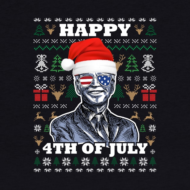 Biden American Sunglasses Xmas Sweater Happy 4th Of July by jodotodesign